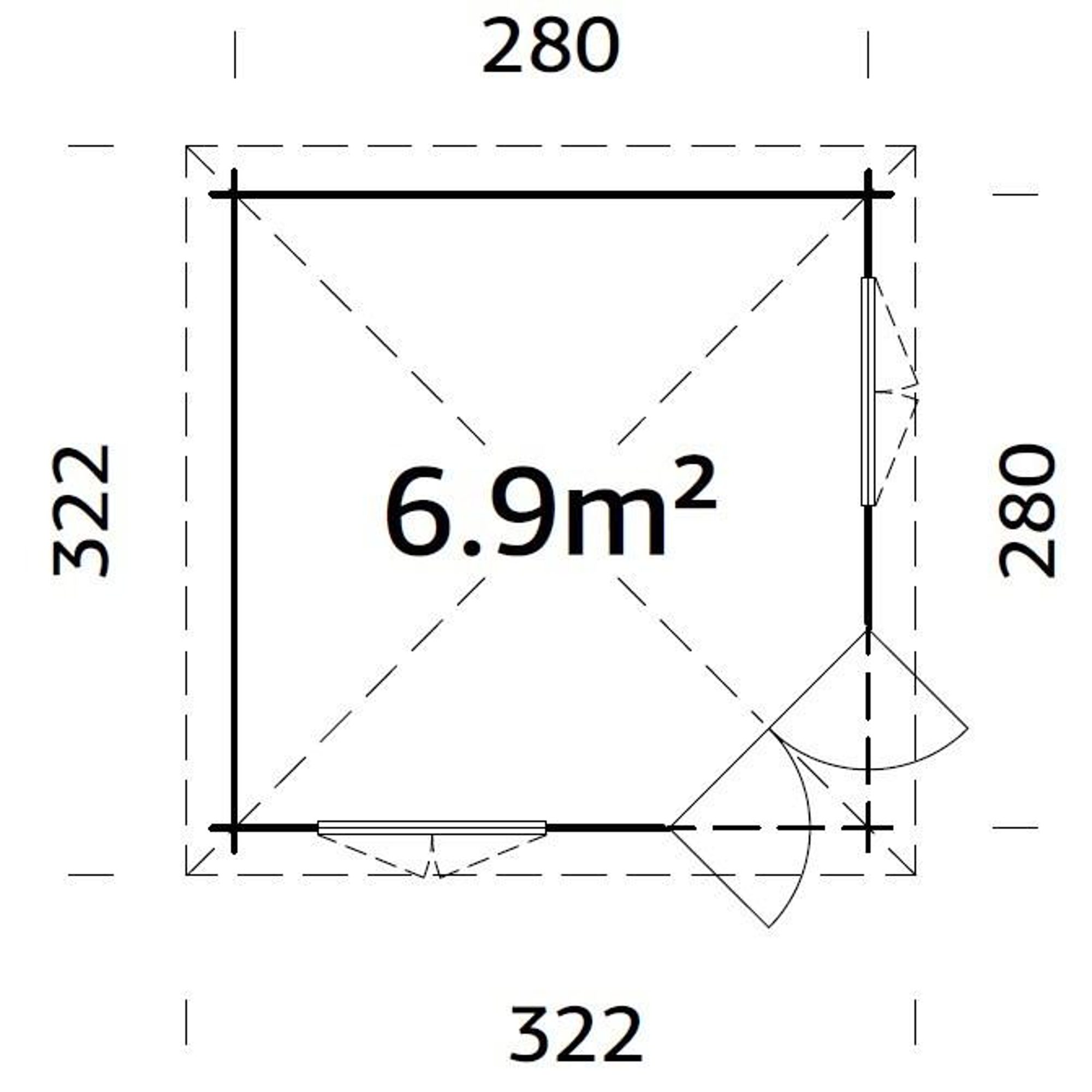Melanie 7,8m2 (inv. 6,6 m2) Obehandlad