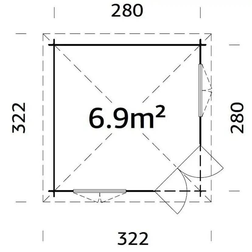 Melanie 7,8m2 (inv. 6,6 m2) Obehandlad