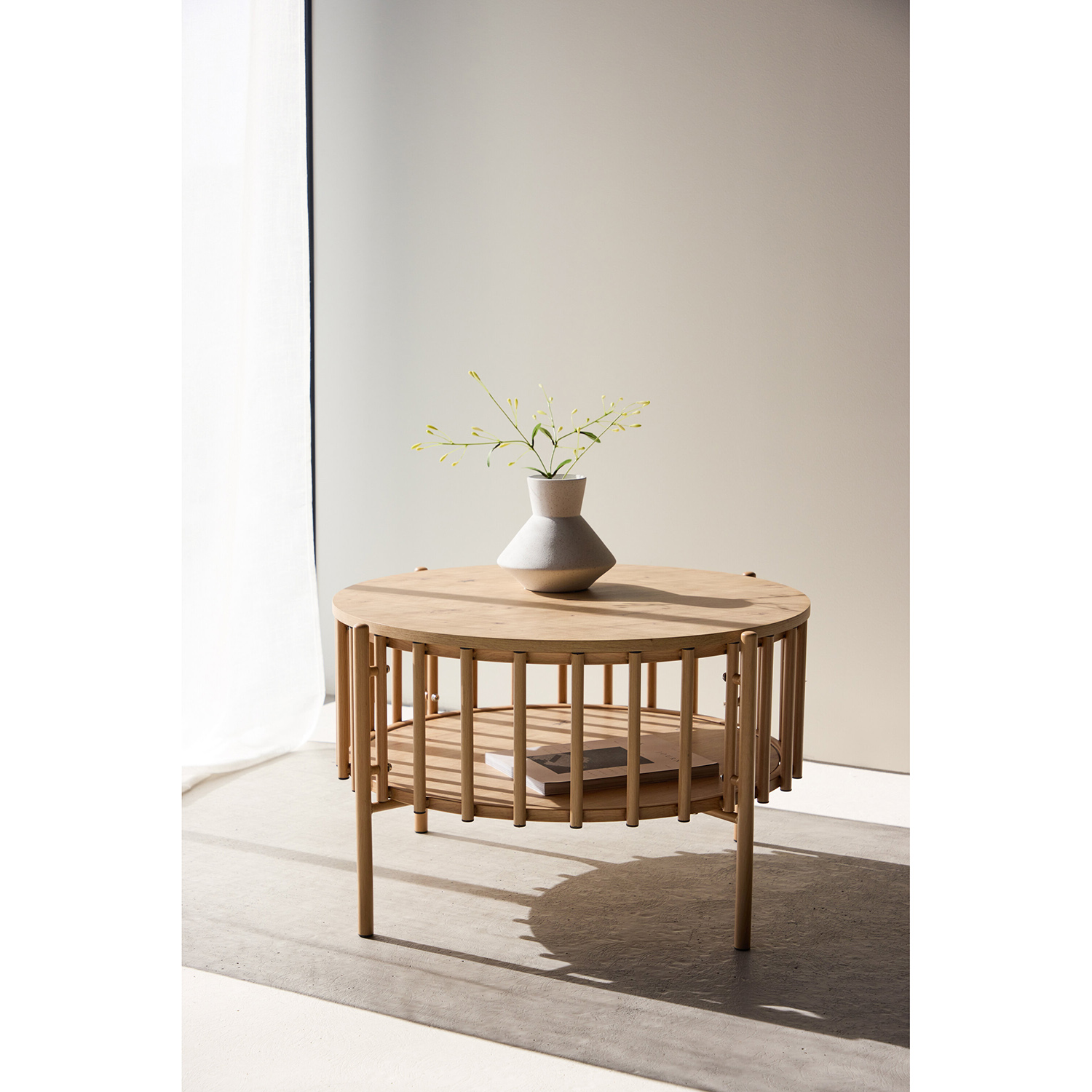 Soffbord Venture Home Rubbo Ø80x50 cm med Förvaring