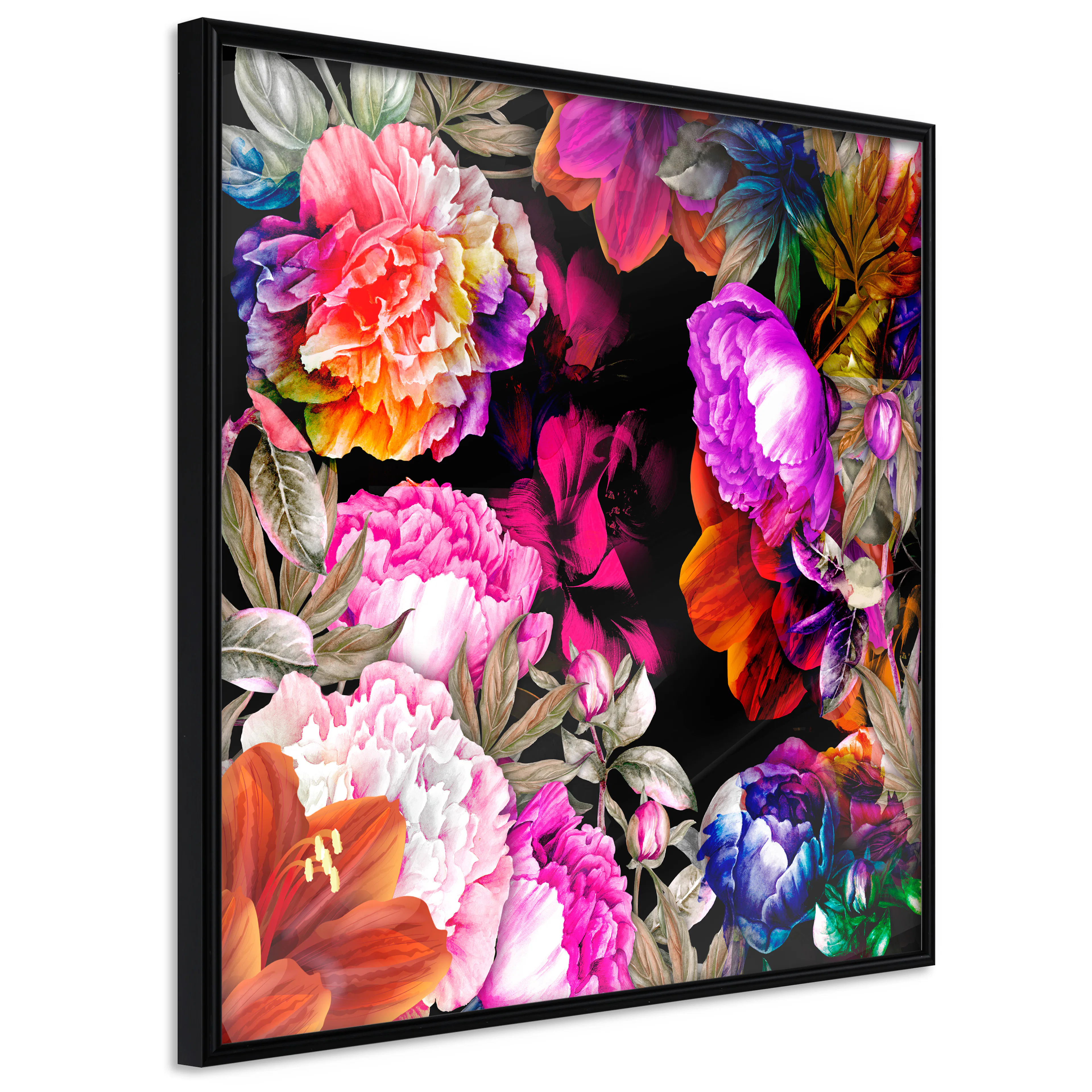 Affisch - Summer Garden [Poster] 20x20 Svart ram, 20x20 cm