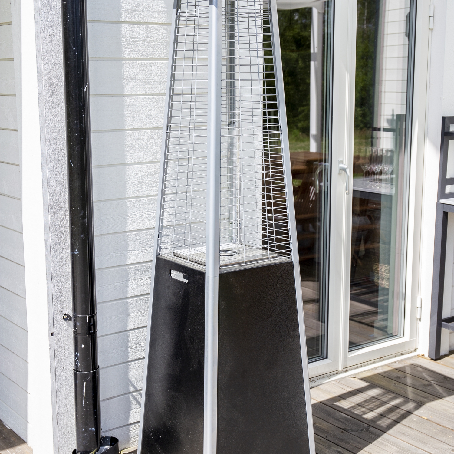 Terassvärmare Venture Home Hottie Square, Stående Gasolvärmare Utomhus i Aluminium