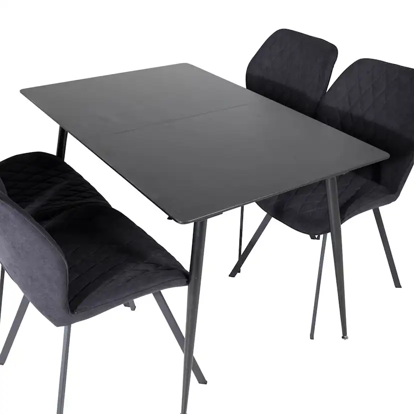 Matgrupp Venture Home Silvia med Iläggsskiva och 4 Geneva Stolar