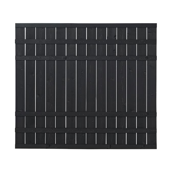 Skärm PLUS Rustik 180x158 cm Svart