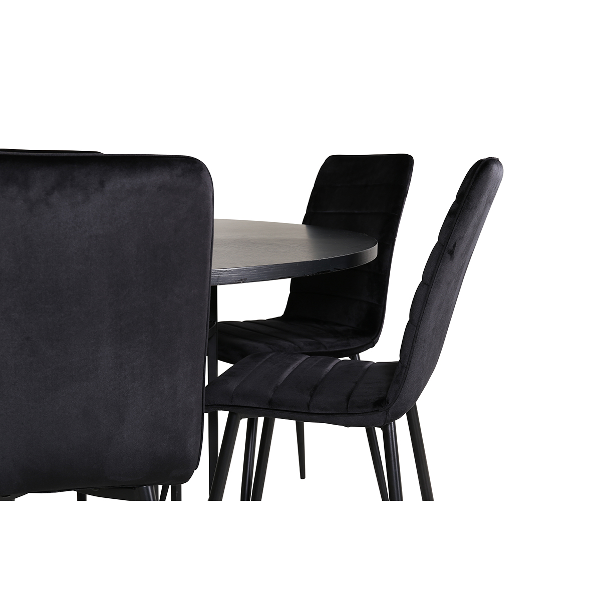 Copenhagen - Dining Table round - Black / Black+Windu Lyx Ch Svart