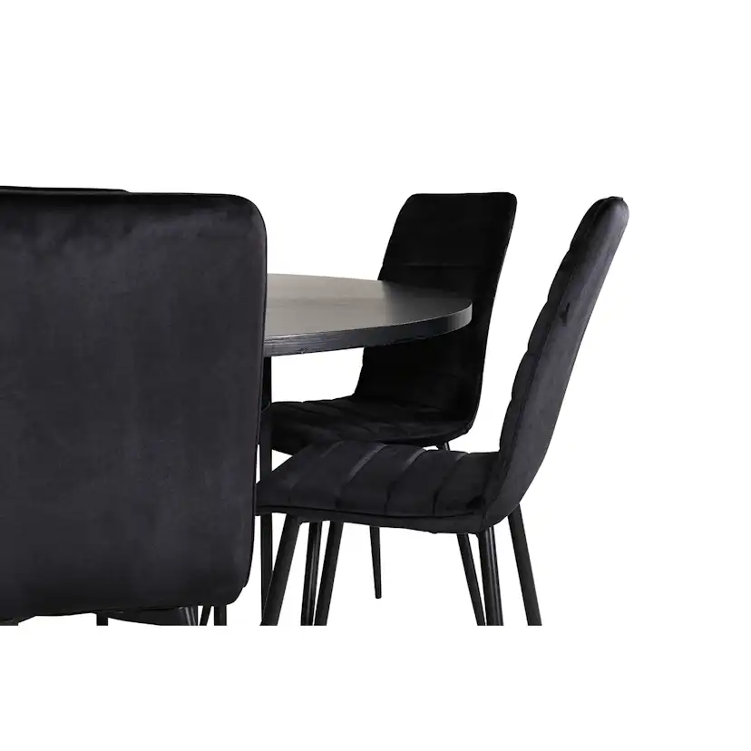 Copenhagen - Dining Table round - Black / Black+Windu Lyx Ch Svart