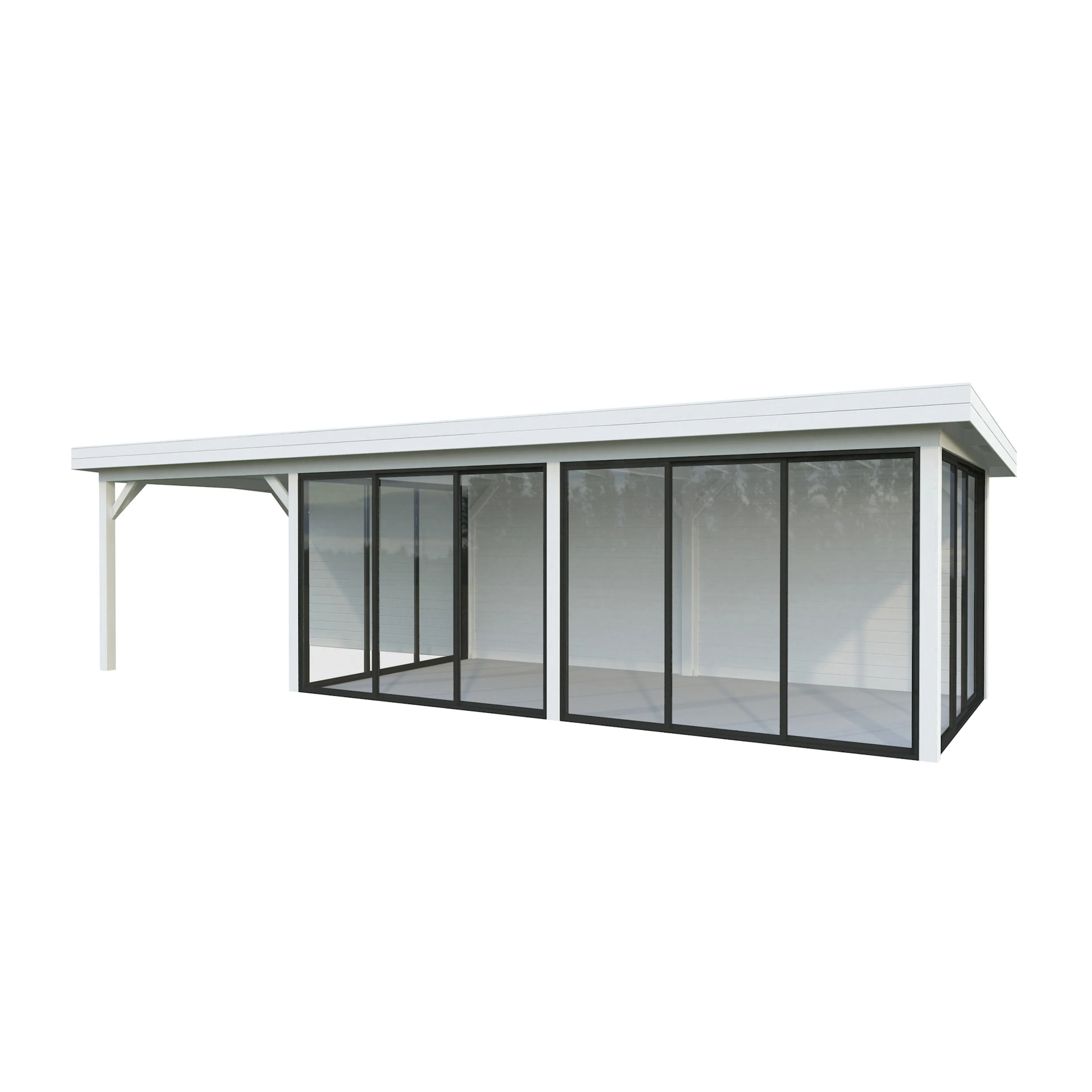 Lenna 24,9 m2 Set 718 Slide Plus PNT9016W5 Målad vit RAL9016
