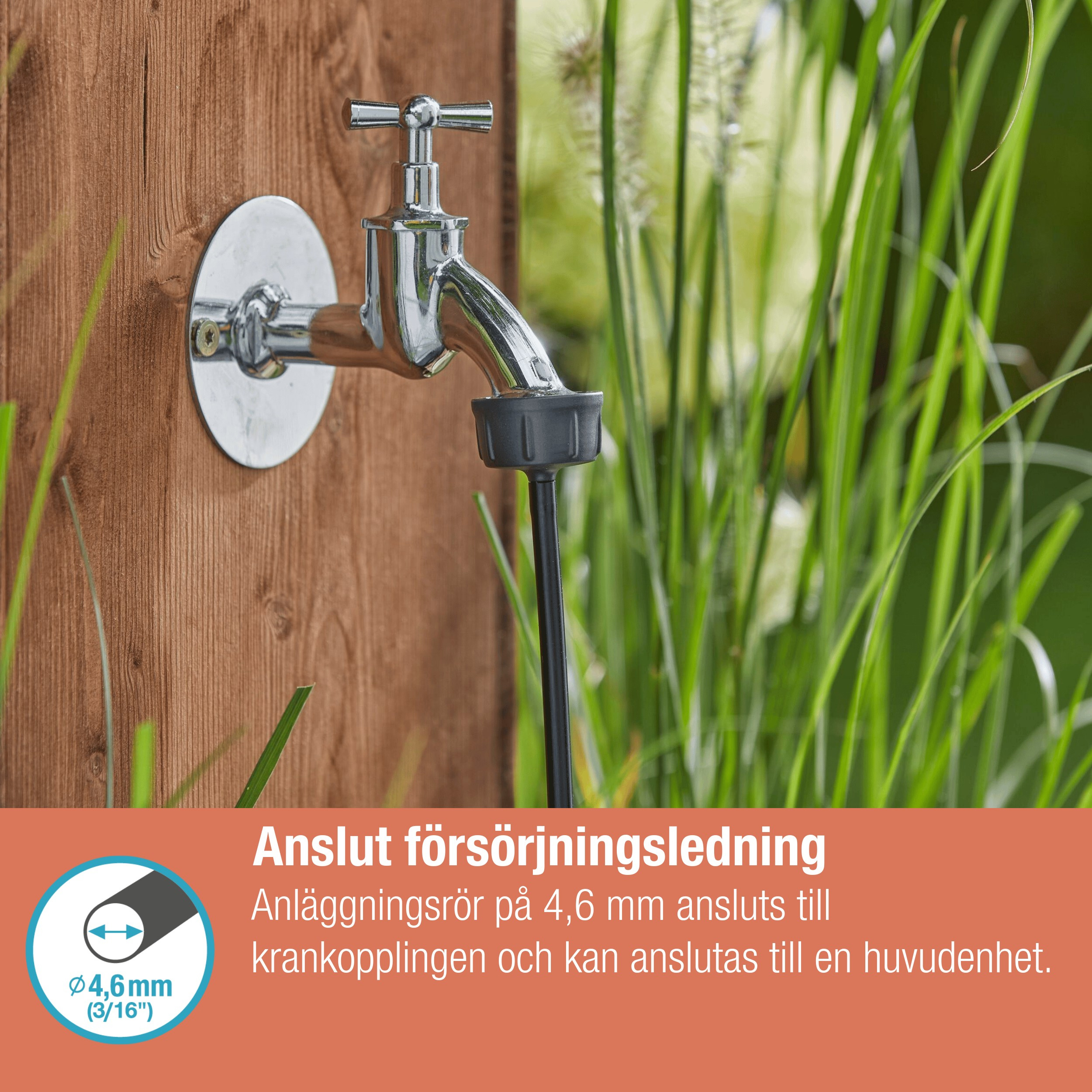 Krankoppling Gardena Micro-Drip 4,6 mm G 3/4"