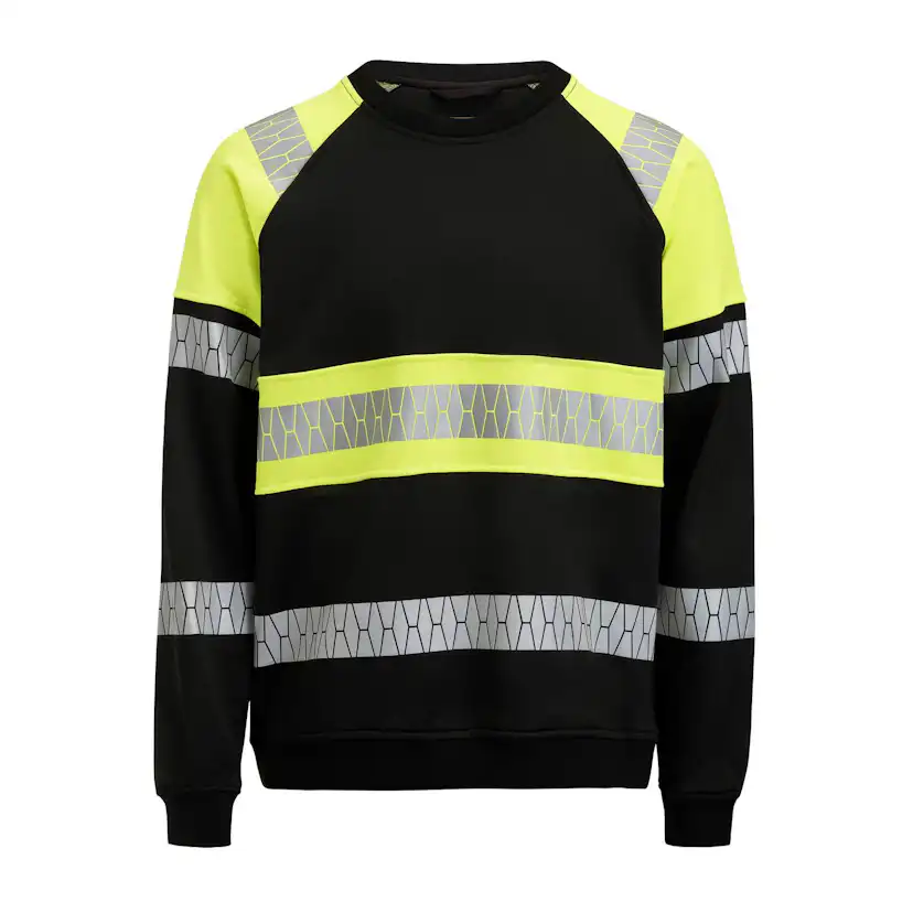 Sweatshirt Jobman Varsel Svart/Gul V