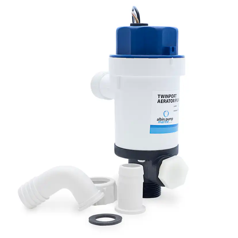 Pump Albin Group Marine Twinport Aerator 500 GPH 12V