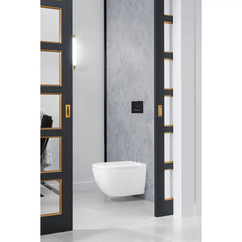 Spolknapp Villeroy & Boch ViConnect installationssystemen 92 Blankvitt glas