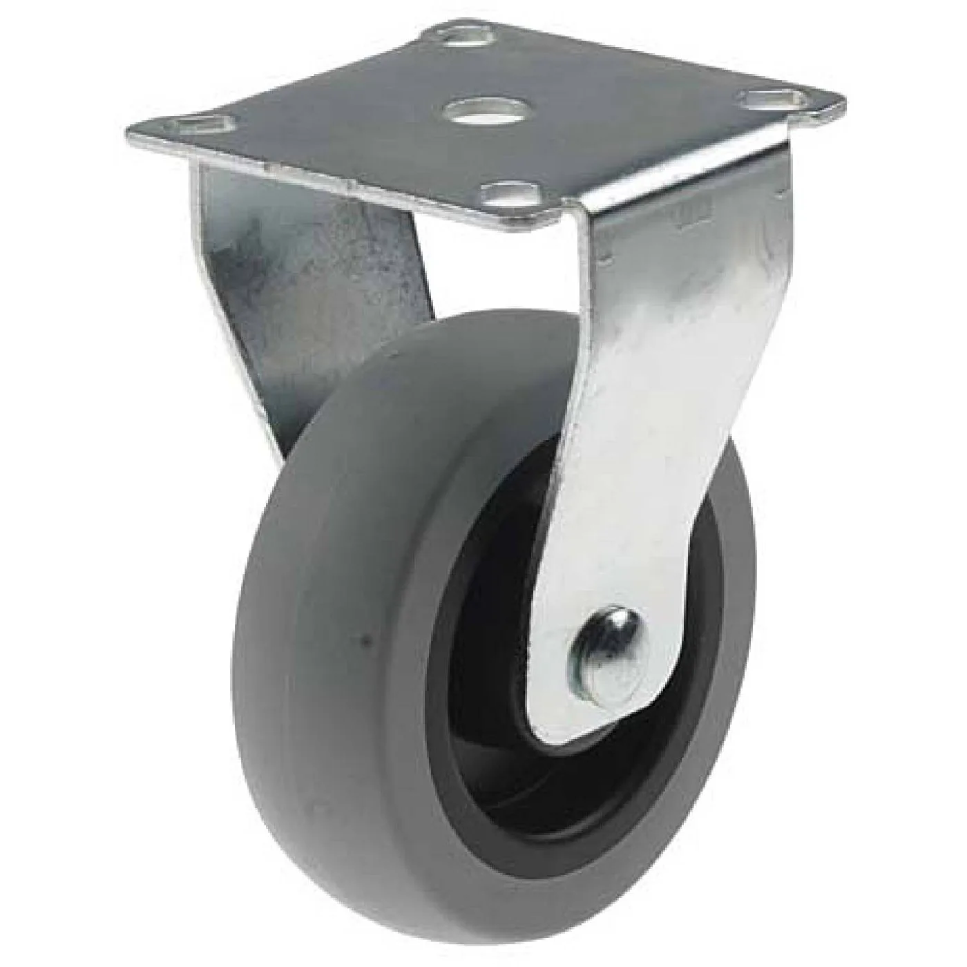 Länkhjul Millers Fast Gummi Grå