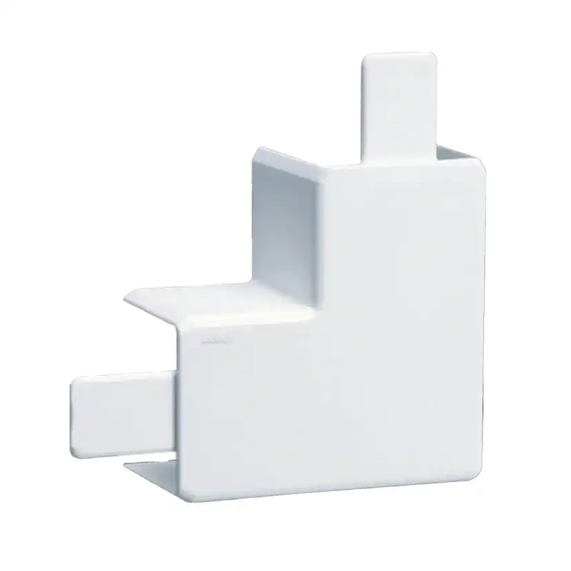 L-Vinkel till Matarkanal Hager LF/LFH 40 x 40 mm PVC Halogenfri Vit RAL 9016