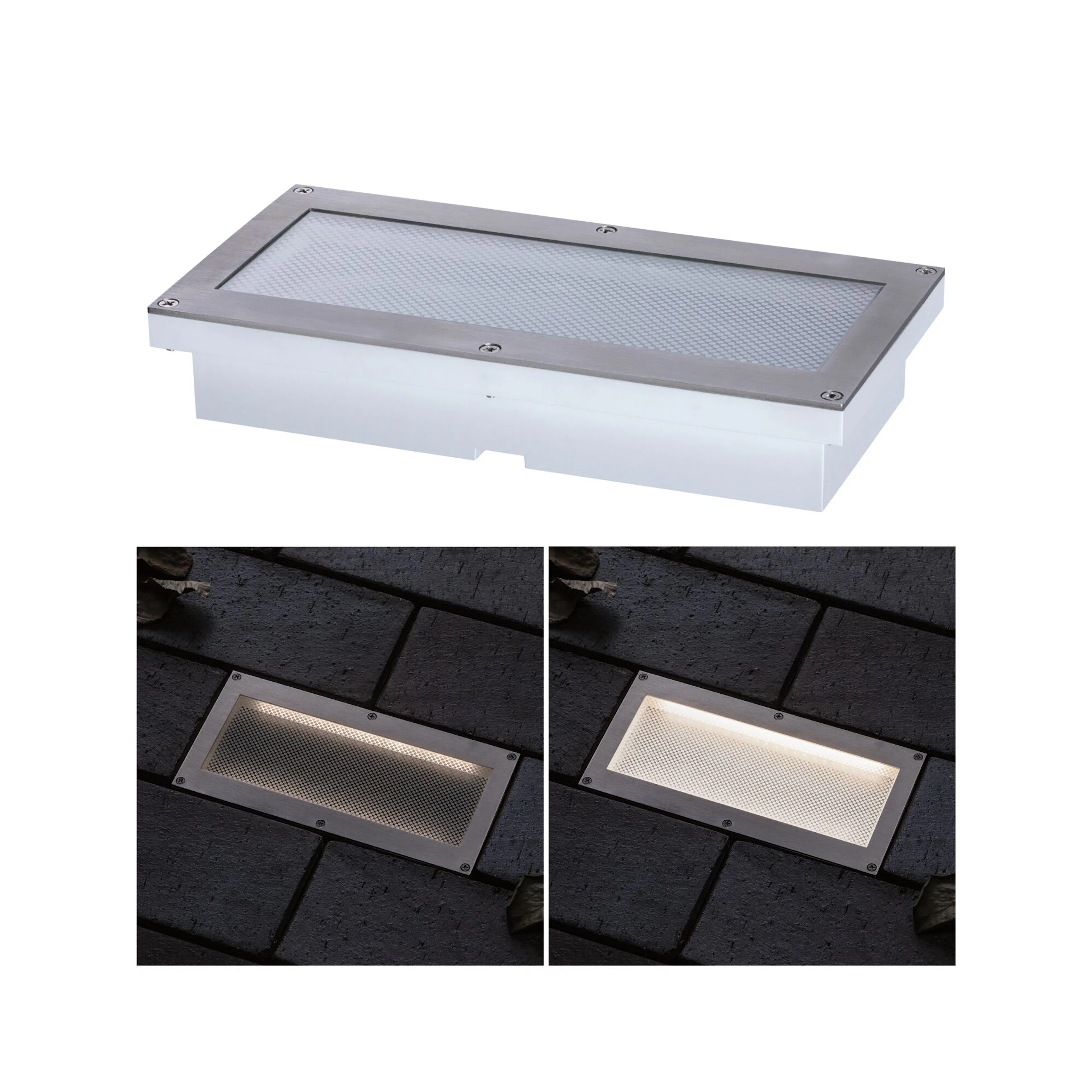 LED Infälld Markbelysning Paulmann Brick med Skymningsrensor IP67 230V Bredd: 200 mm
