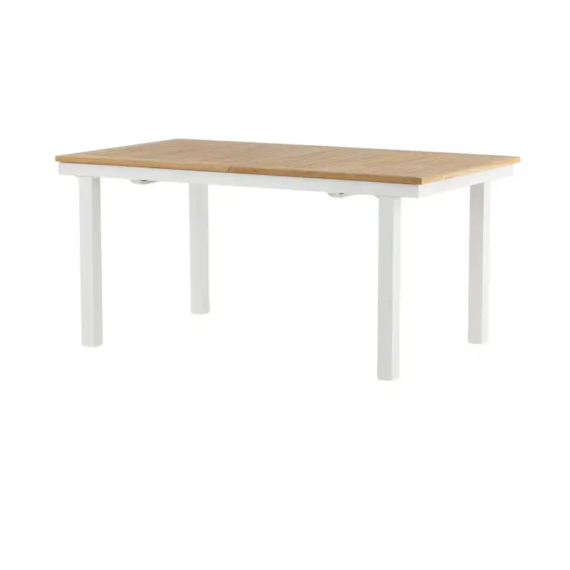 Panama - Table - 160/240*90 - Vit Alu/Teak Vit/Teak