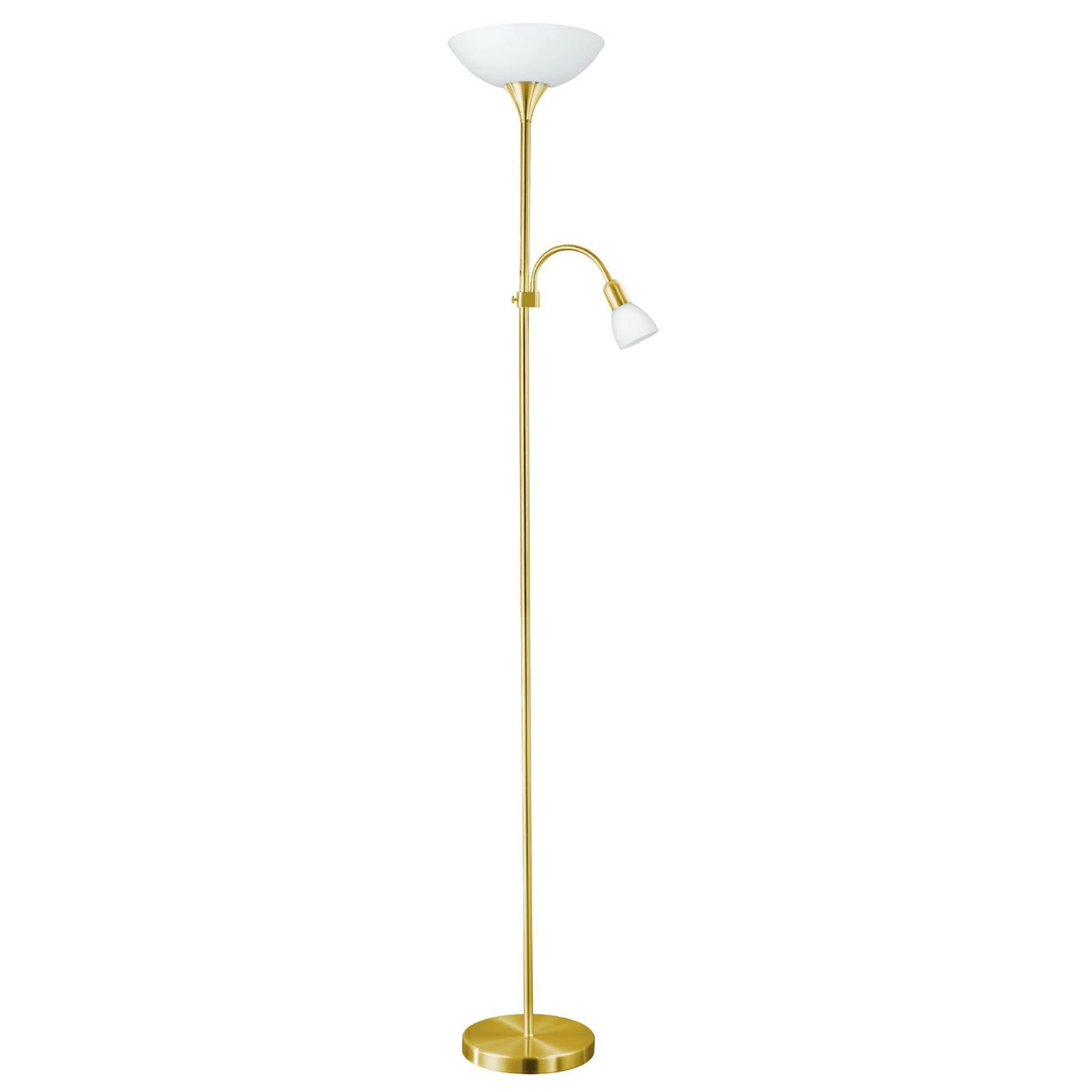 STL/1 M.LESELAMPE MS-MATT 'UP 2' Mässing-Matt Vit