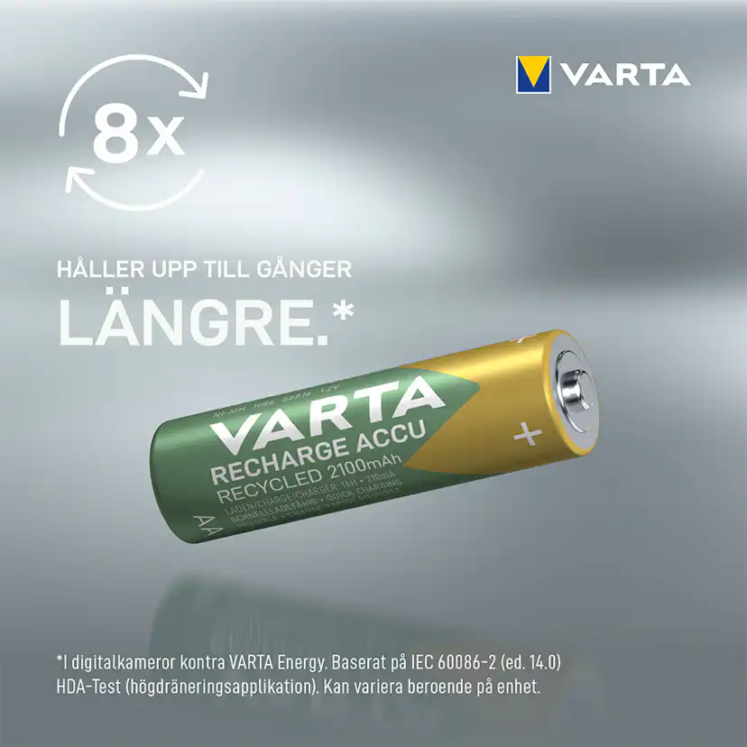 Batteri VARTA Laddningsbara Alkaliska AA 2100 mAh 4-Pack
