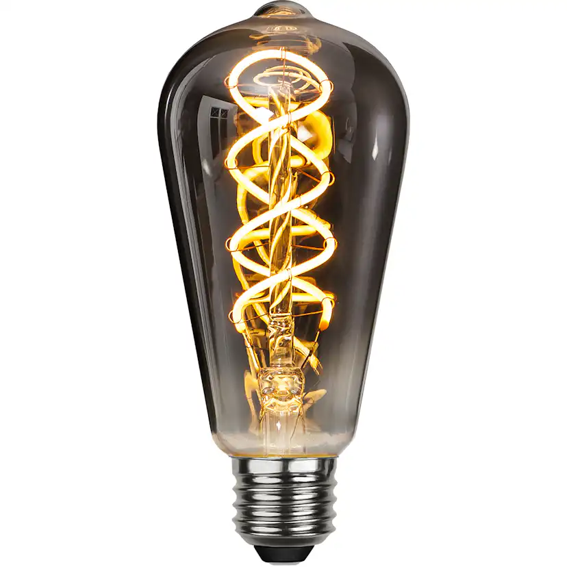 LED-lampa Star Trading E27 ST64 Decoled Spiral Smoke Dimbar 2W