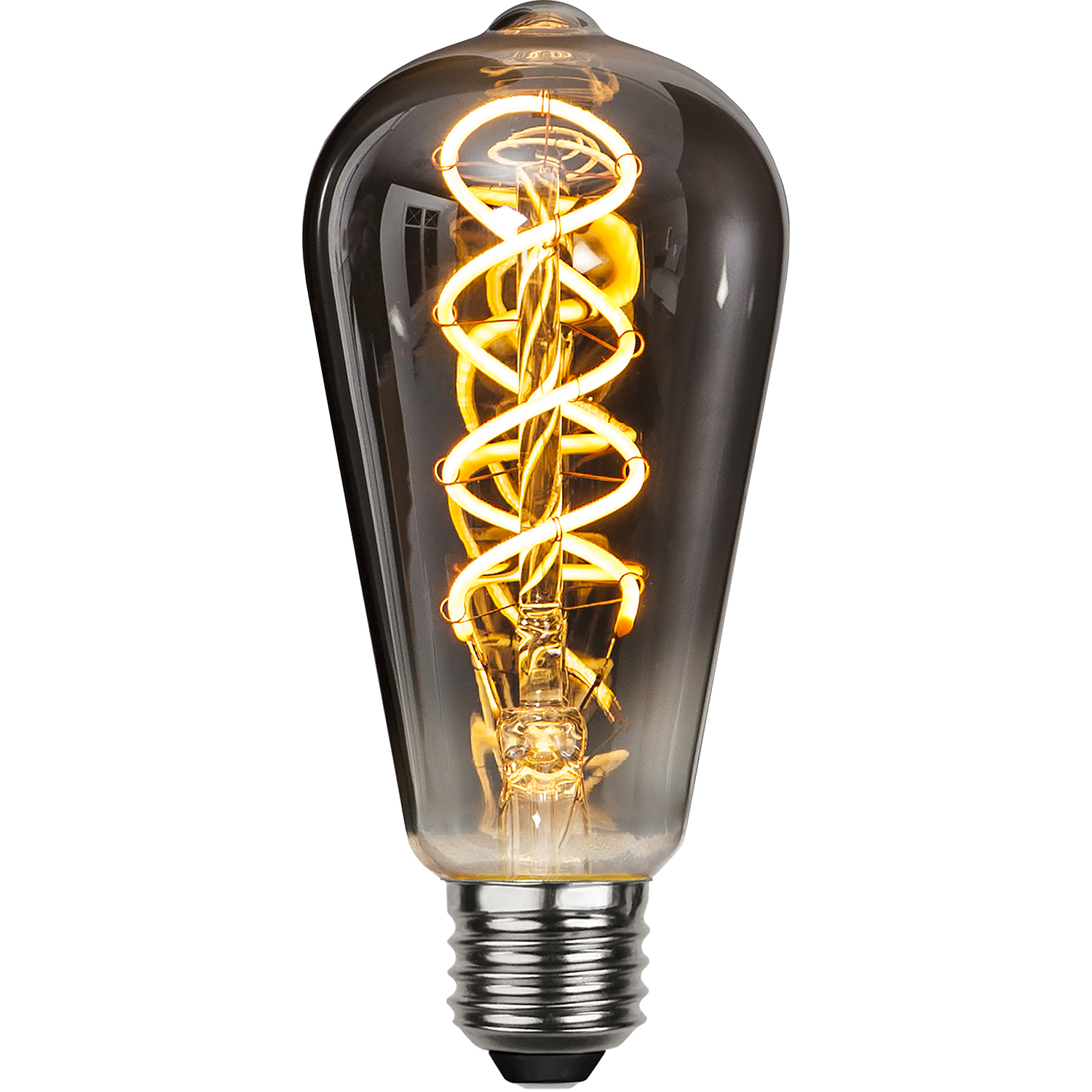 LED-lampa Star Trading E27 ST64 Decoled Spiral Smoke Dimbar 2W