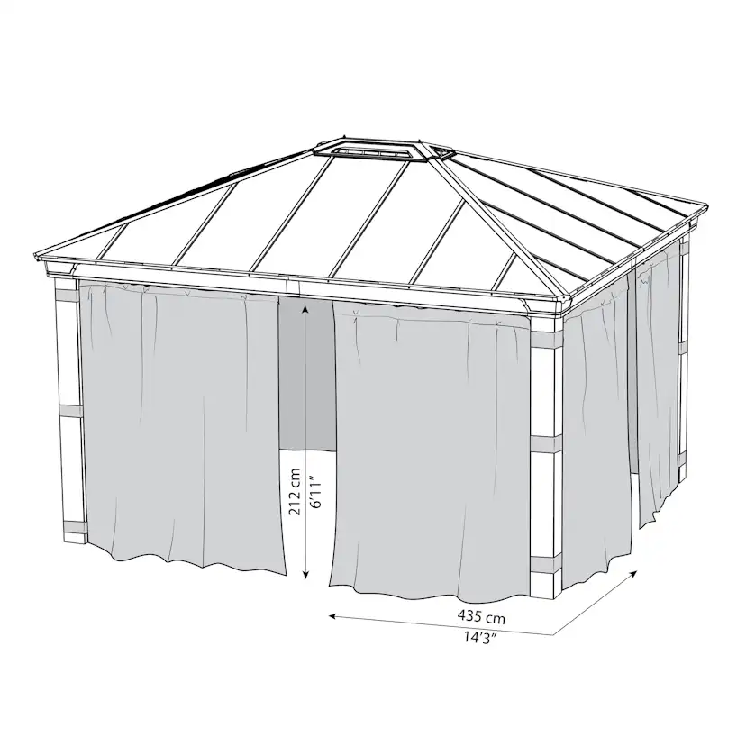 Gardin Canopia by Palram 4-Pack Till Dallas Paviljong 4,2x4,2 m