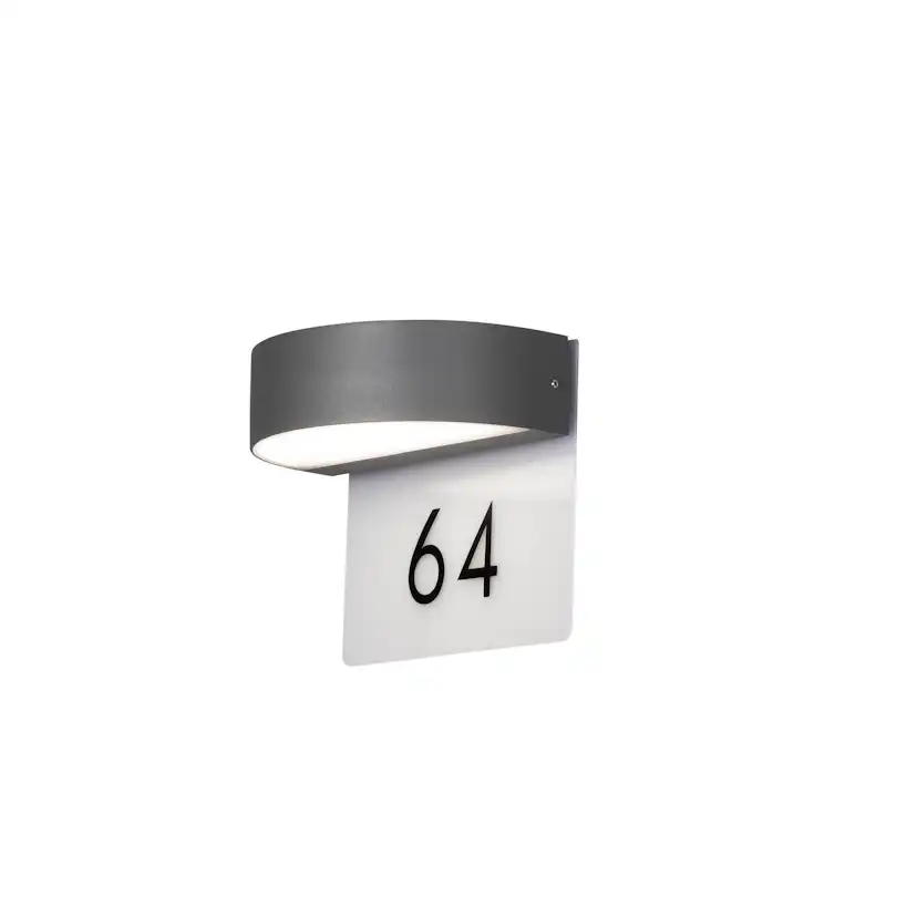 Vägglykta Gnosjö Konstsmide Monza LED 2X4 5W med Husnummer