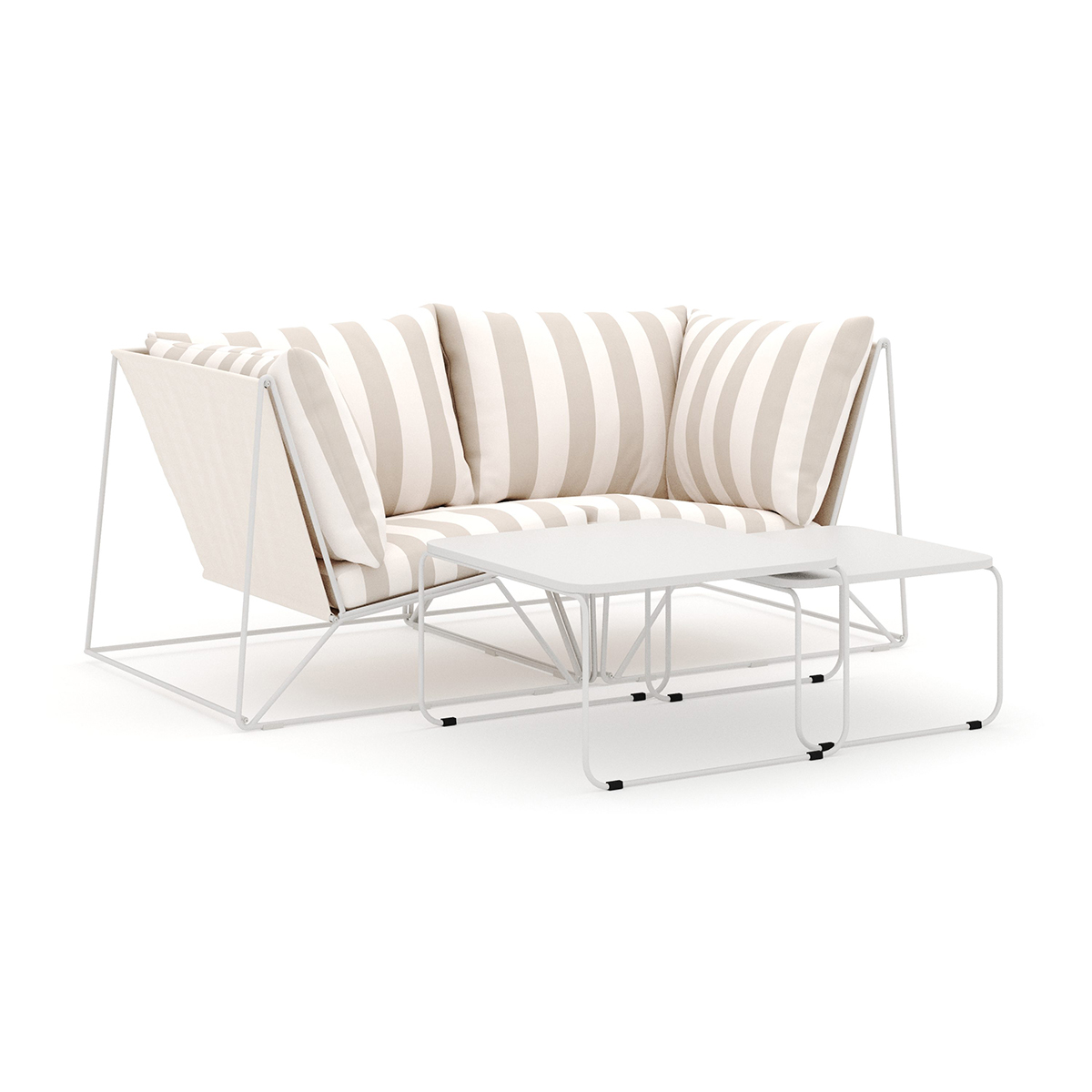 Loungesoffa Comfort Garden Usteryd utomhus rak 2-sits soffa