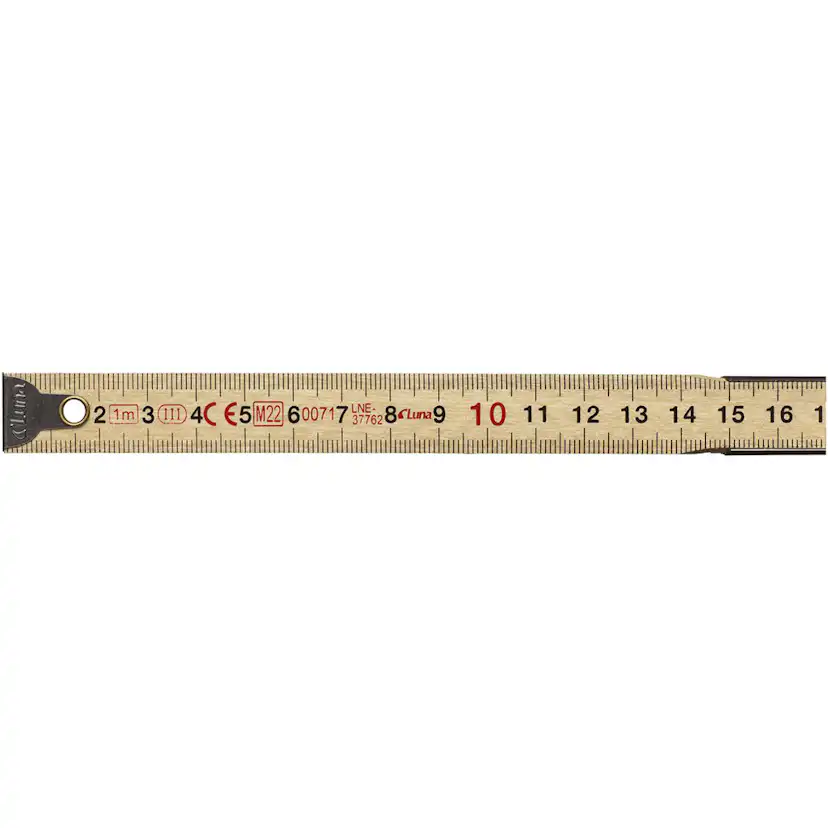 Meterstock Luna Tools mm Trä 1m