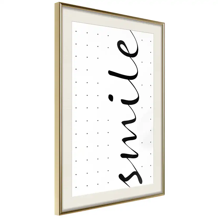 Poster Artgeist Affisch Black and White Smile