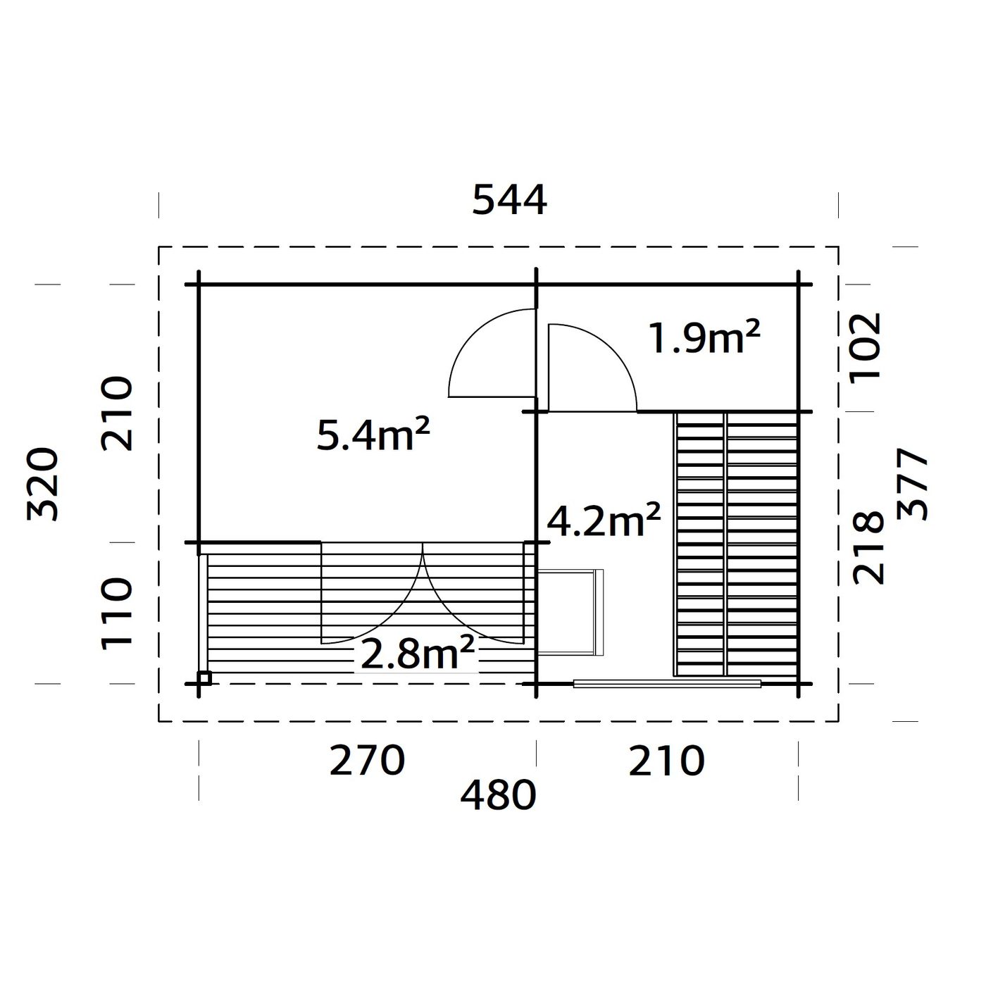 Bastu Palmako Sanna 15,4 m2