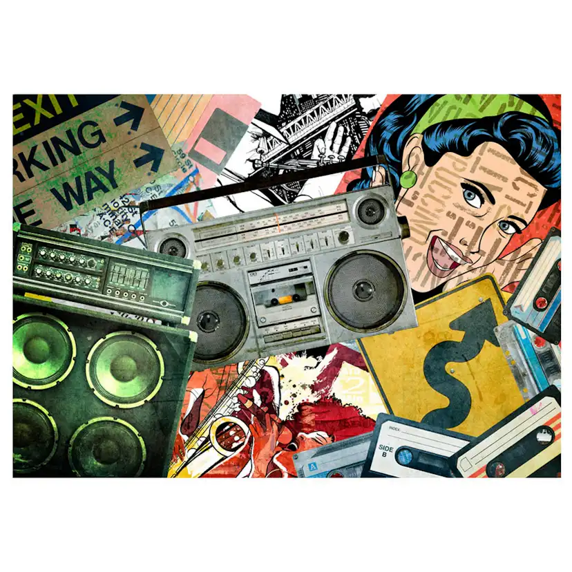 Fototapet Arkiio Självhäftande Graffiti Girl