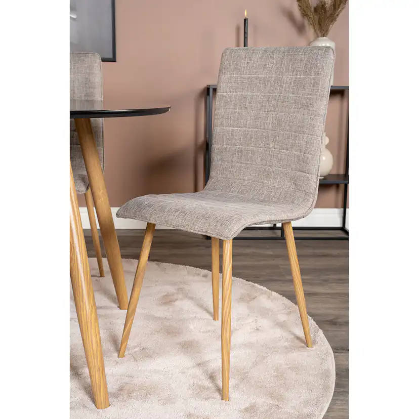 Matgrupp Venture Home Plaza Ø100 cm med 4st Windu Matstolar