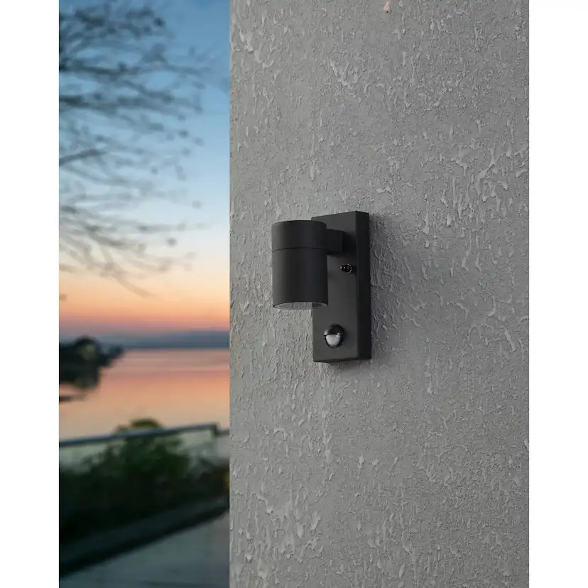 Vägglampa Utebelysning Eglo Riga 5 med Sensor Svart Klar