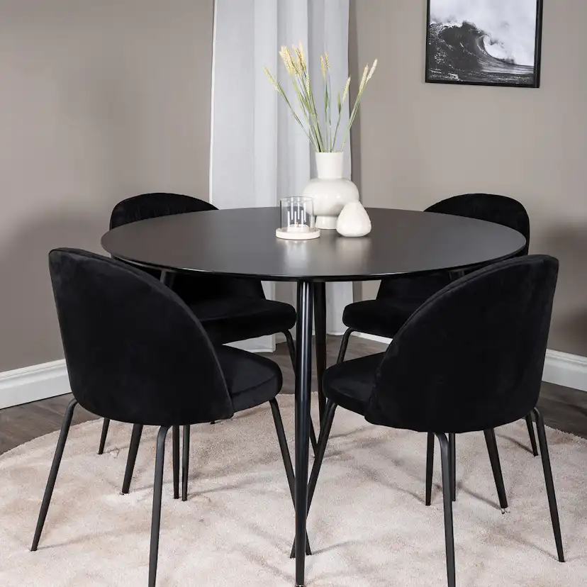 Matgrupp Venture Home Silvia med 4 Wrigley Stolar Runt