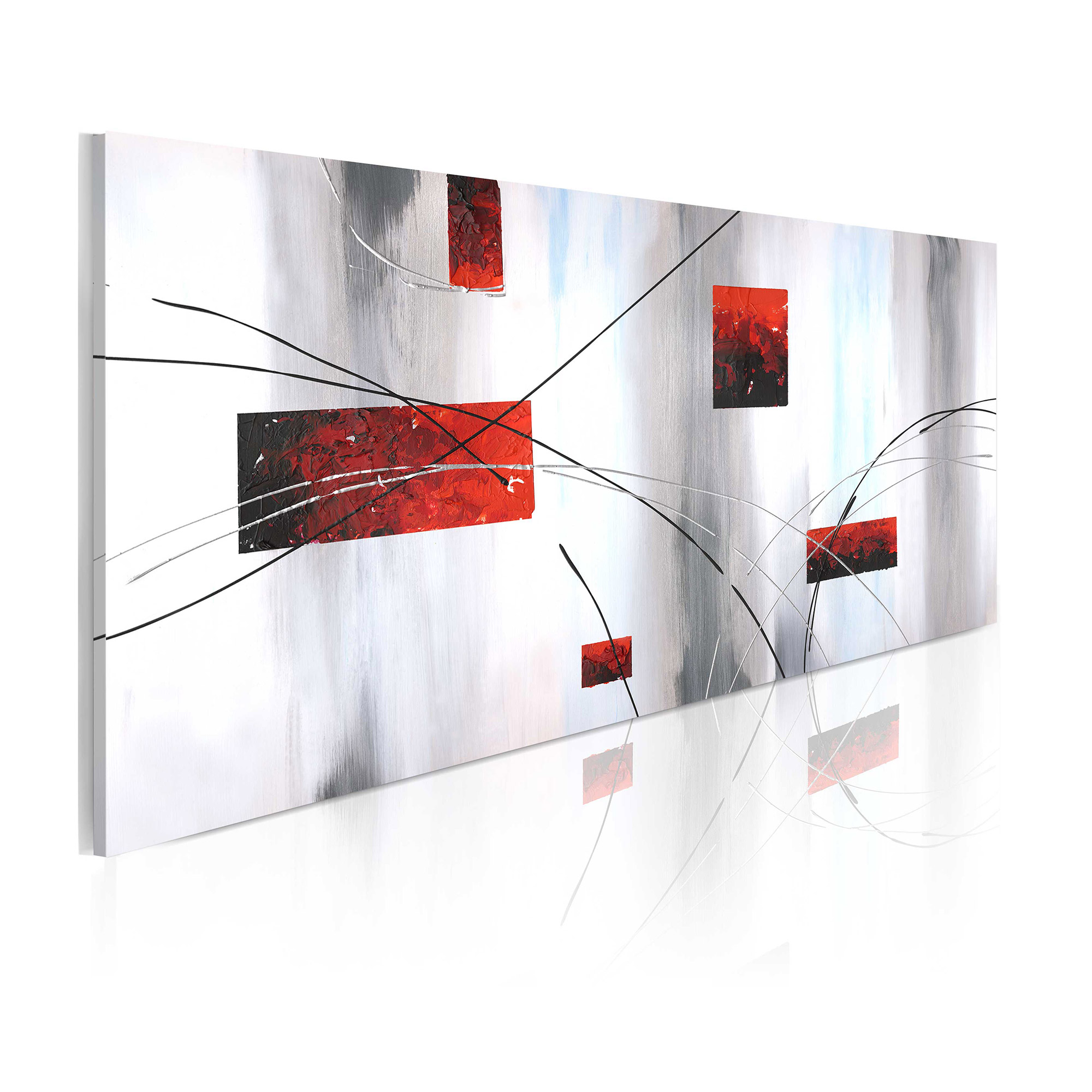 Handmålad Tavla Arkiio  Geometrisk Manifestation 100x40