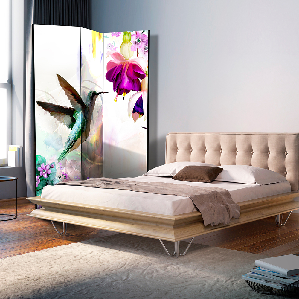 Rumsavdelare Skärmvägg Arkiio Hummingbirds And Flowers 135x172 cm