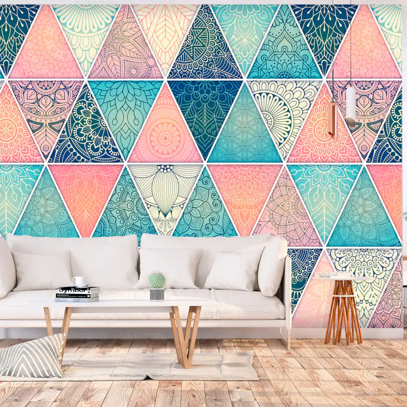 Fototapet Arkiio Självhäftande Oriental Triangles