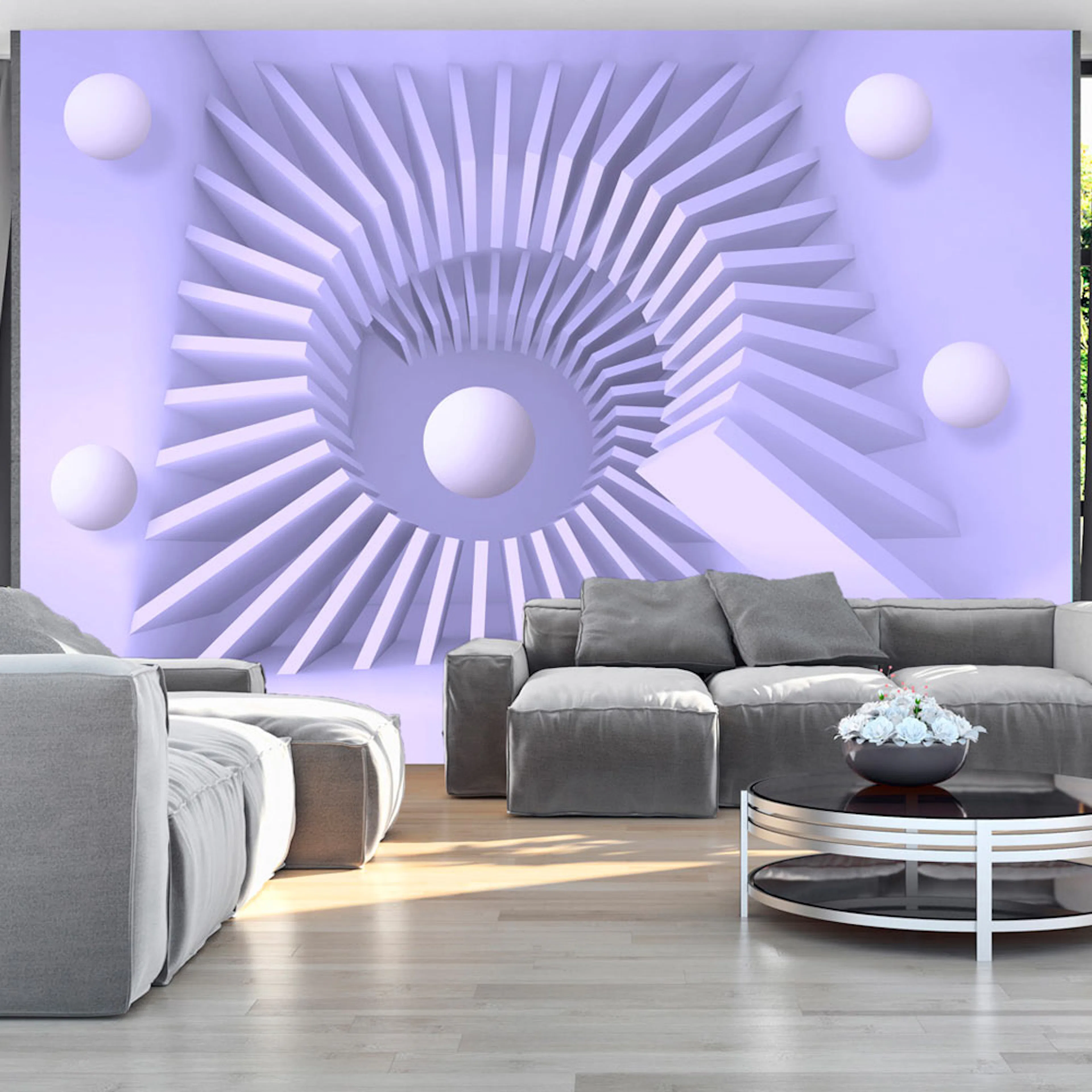 Fototapet Arkiio Självhäftande Lavender Maze