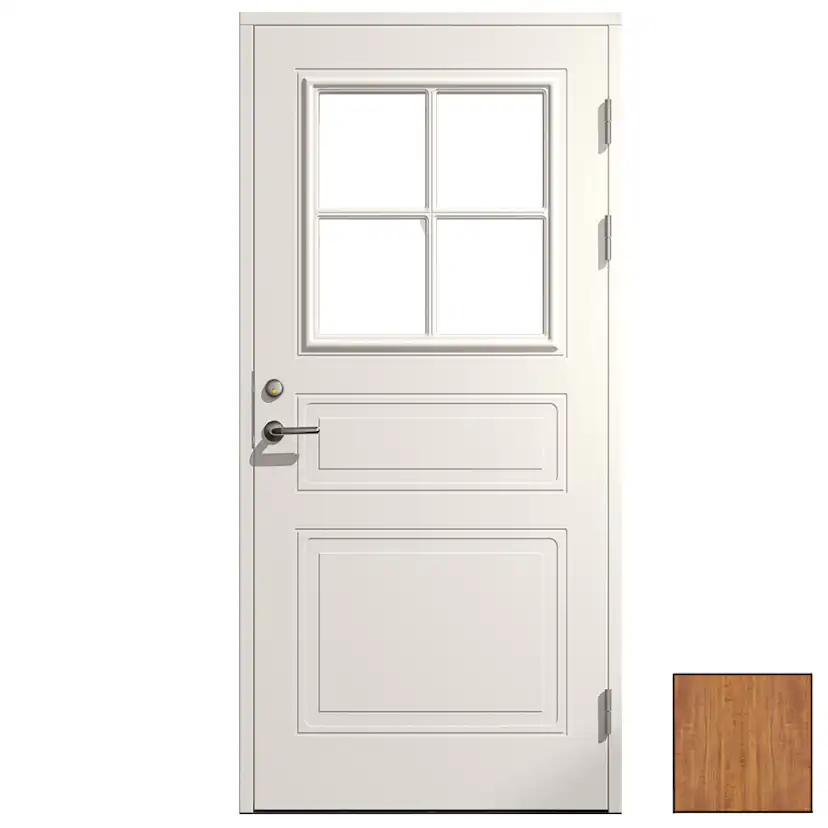 Ytterdörr SnickarPer 273G Teak Klarglas