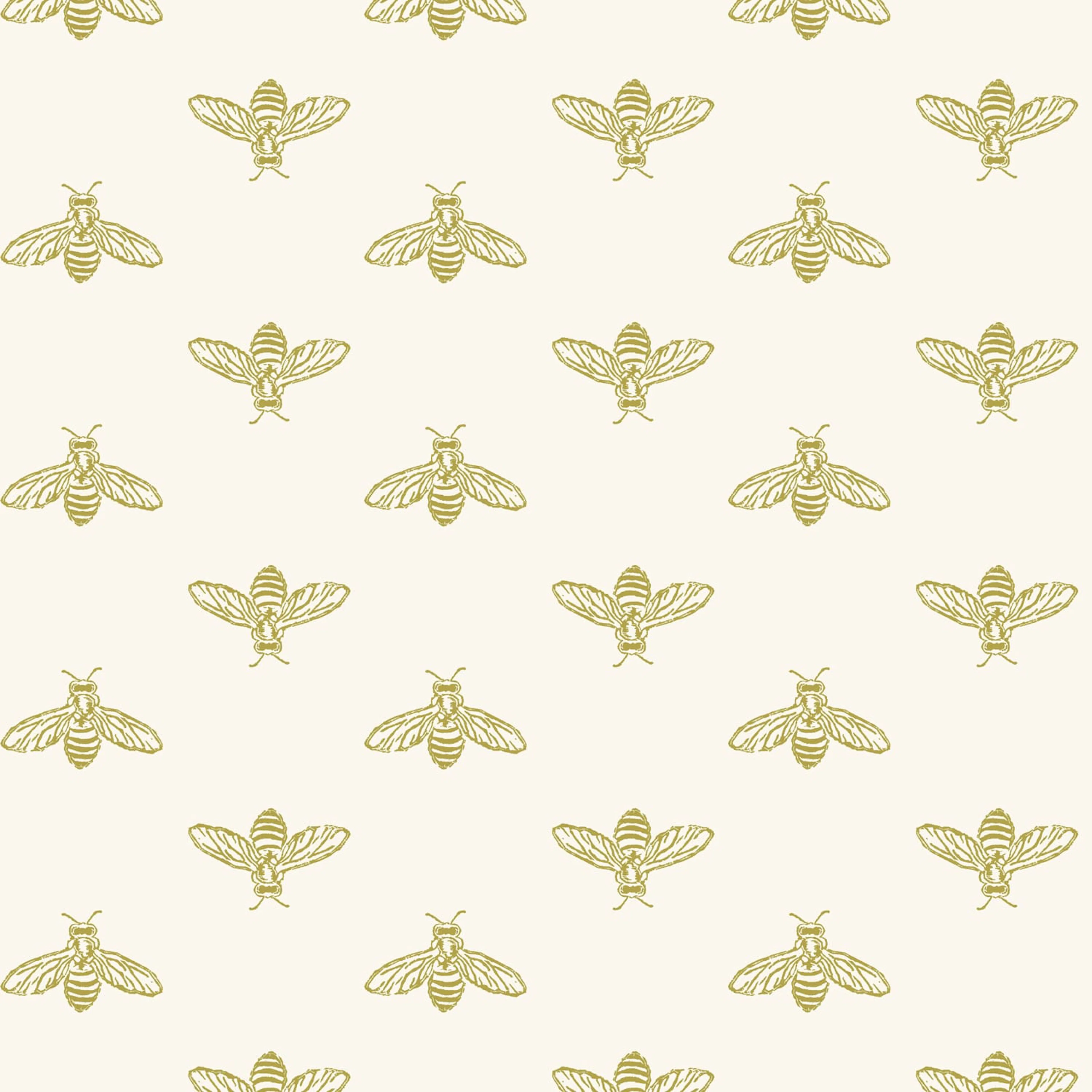 Fototapet Joules Block Print Bee Antique Gold 10mx52 cm