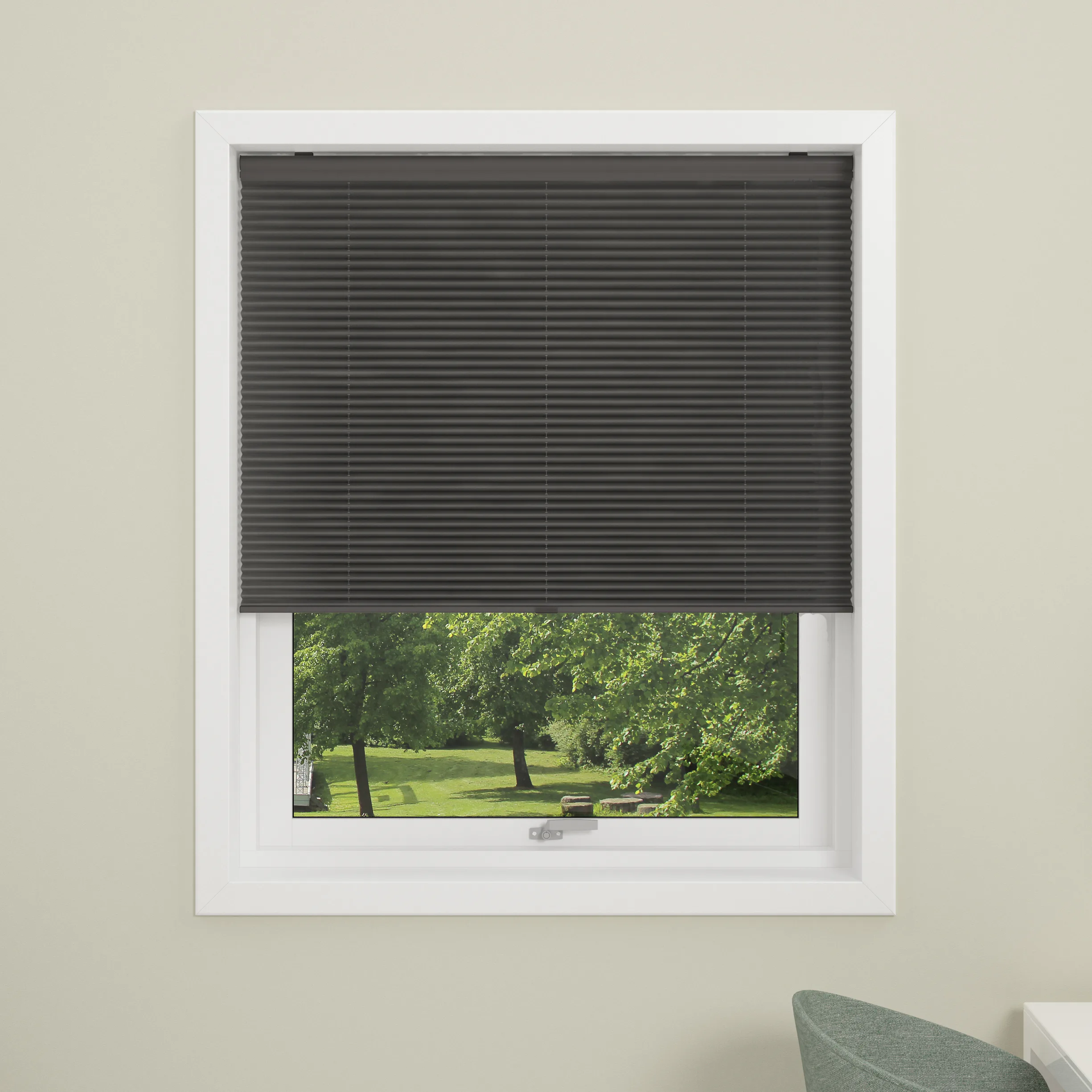 Plissé Touch trådlös grå 90x160 Bredd: 90 cm, Längd: 160 cm, Färg: Grå
