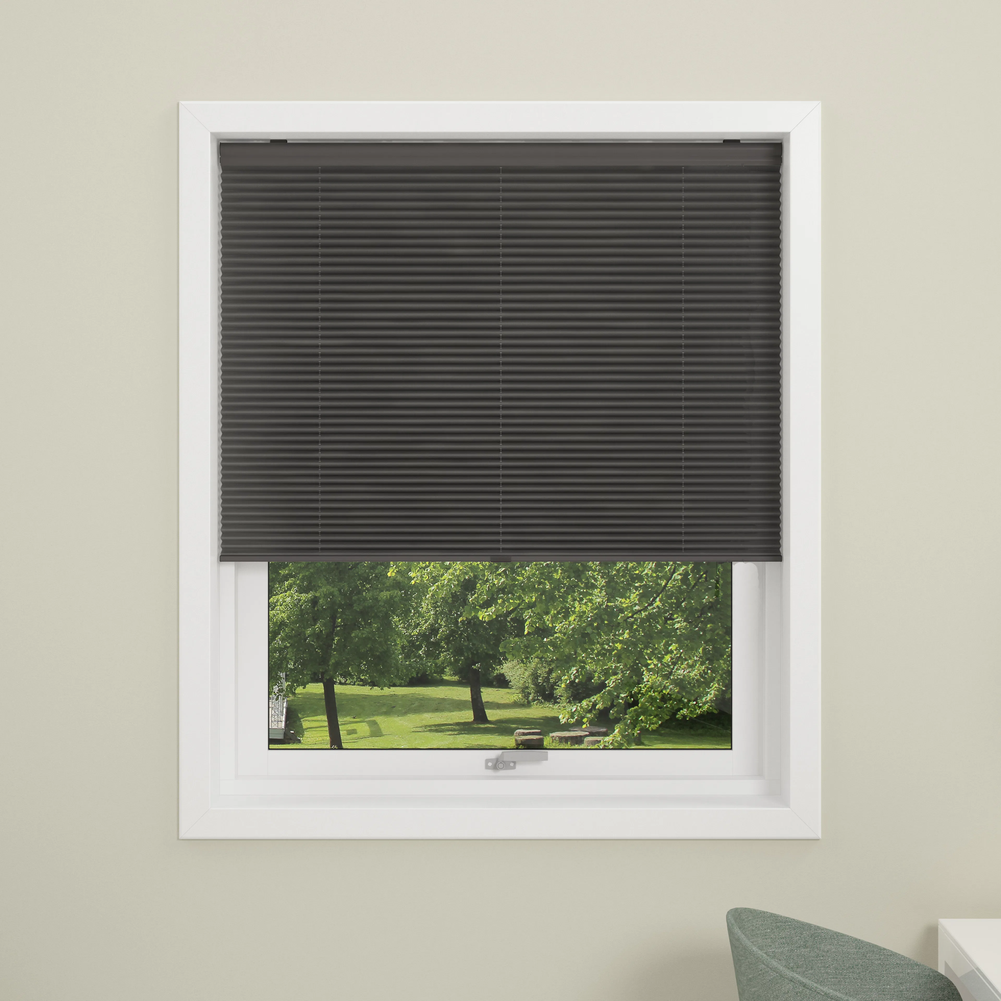 Plissé Touch trådlös grå 90x160 Bredd: 90 cm, Längd: 160 cm, Färg: Grå