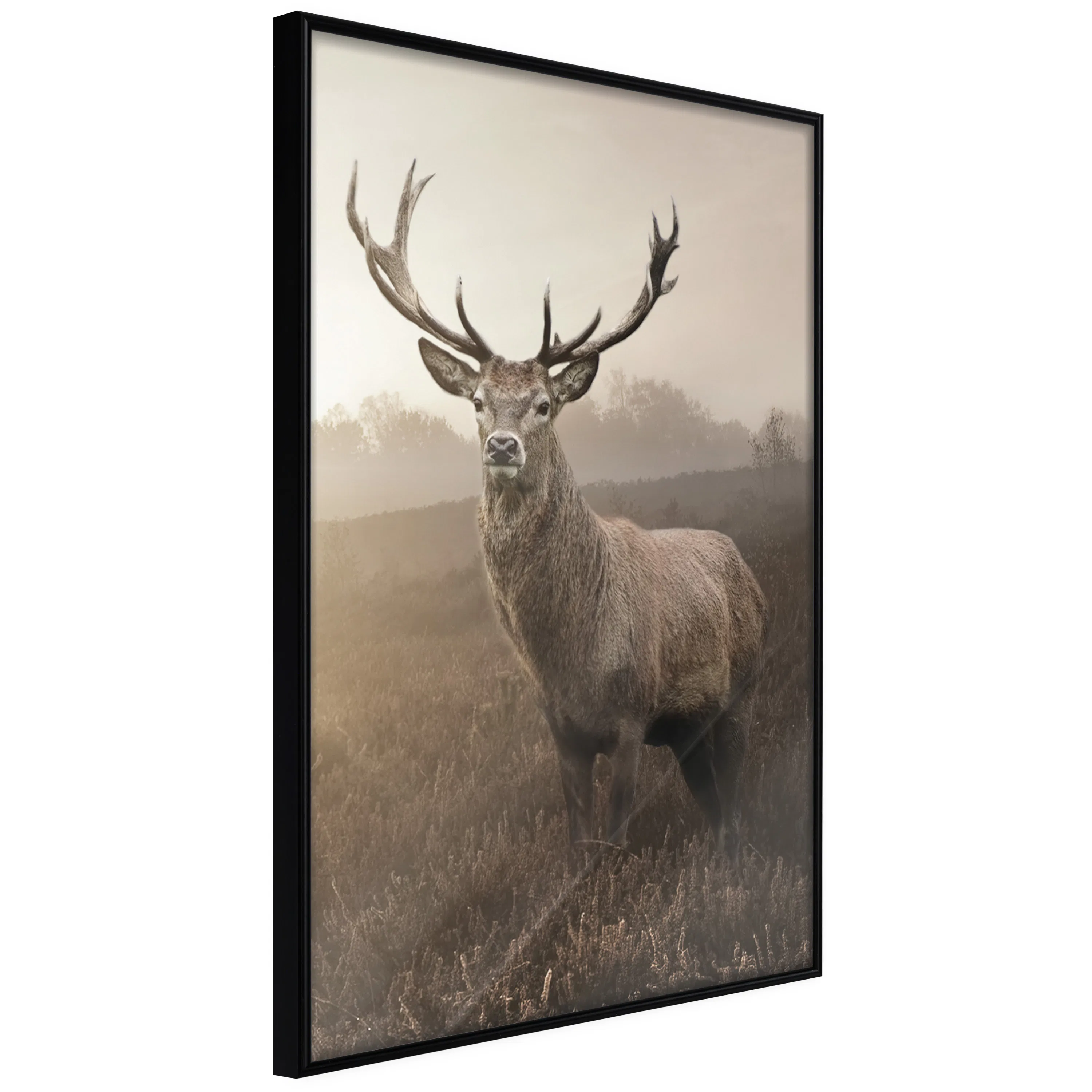 Poster Artgeist Affisch Deer in Sepia