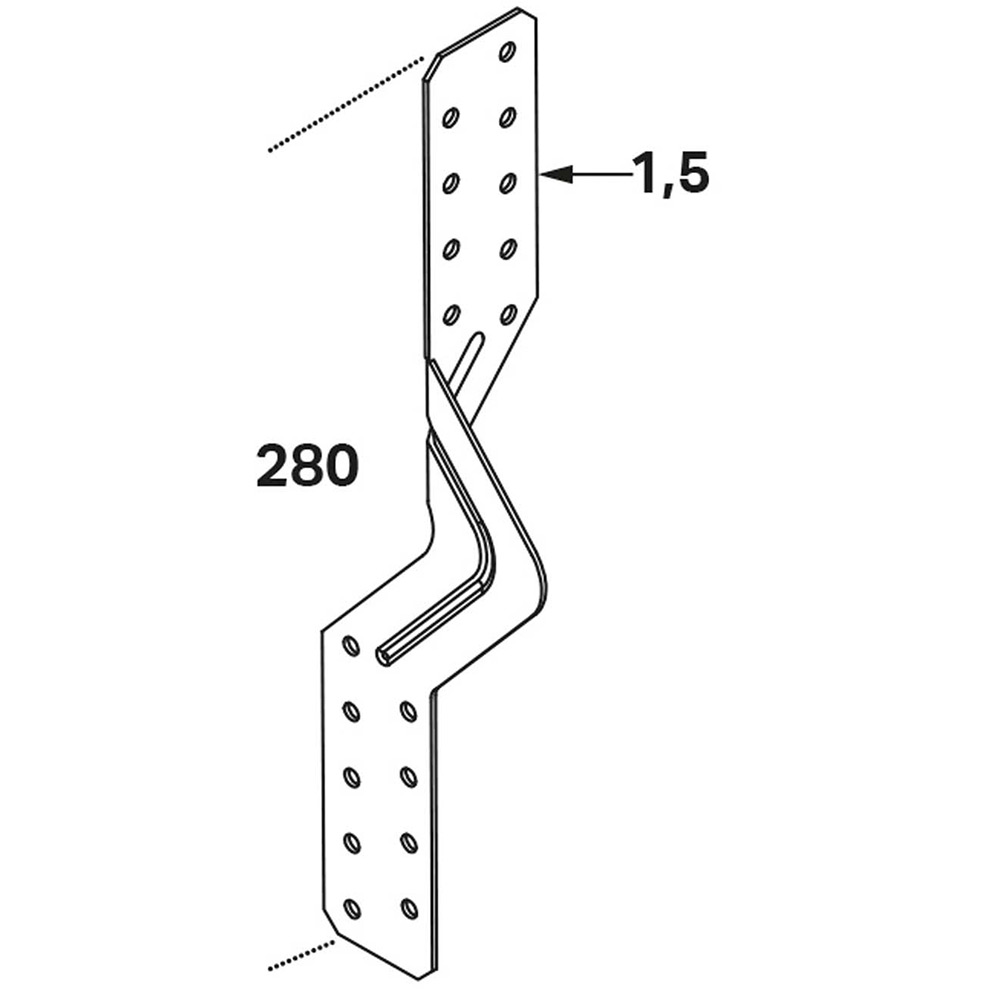 Takåsfäste FAST RRFRU 280x1,5 mm