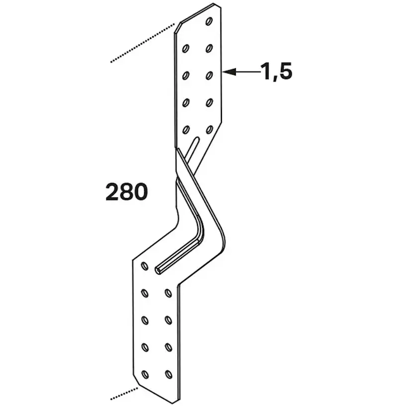 Takåsfäste FAST RRFRU 280x1,5 mm