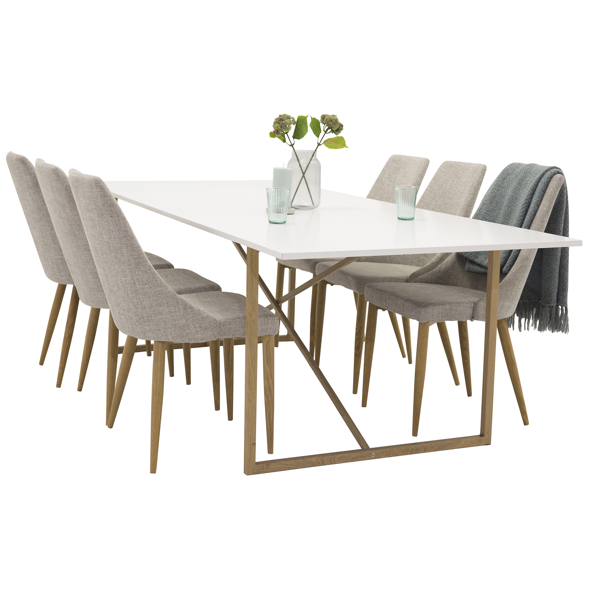 Matgrupp Venture Home Palaba med 6 Laura Stolar Vit