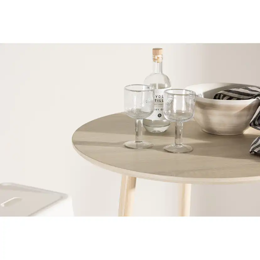 Plaza Bar Table ⌀70 - Whitewash / Vittvätt