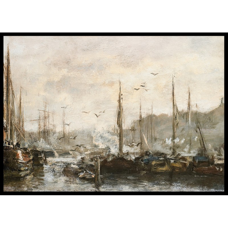 Poster Gallerix Harbour View By Jacob Maris