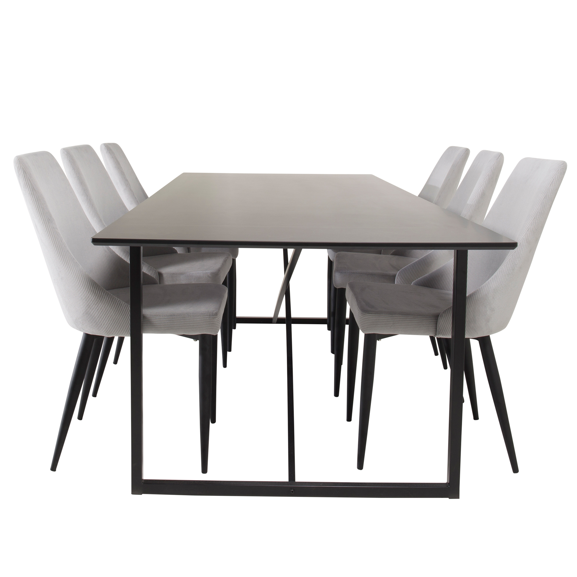 Matgrupp Venture Home Palaba med 6 Laura Stolar Svart