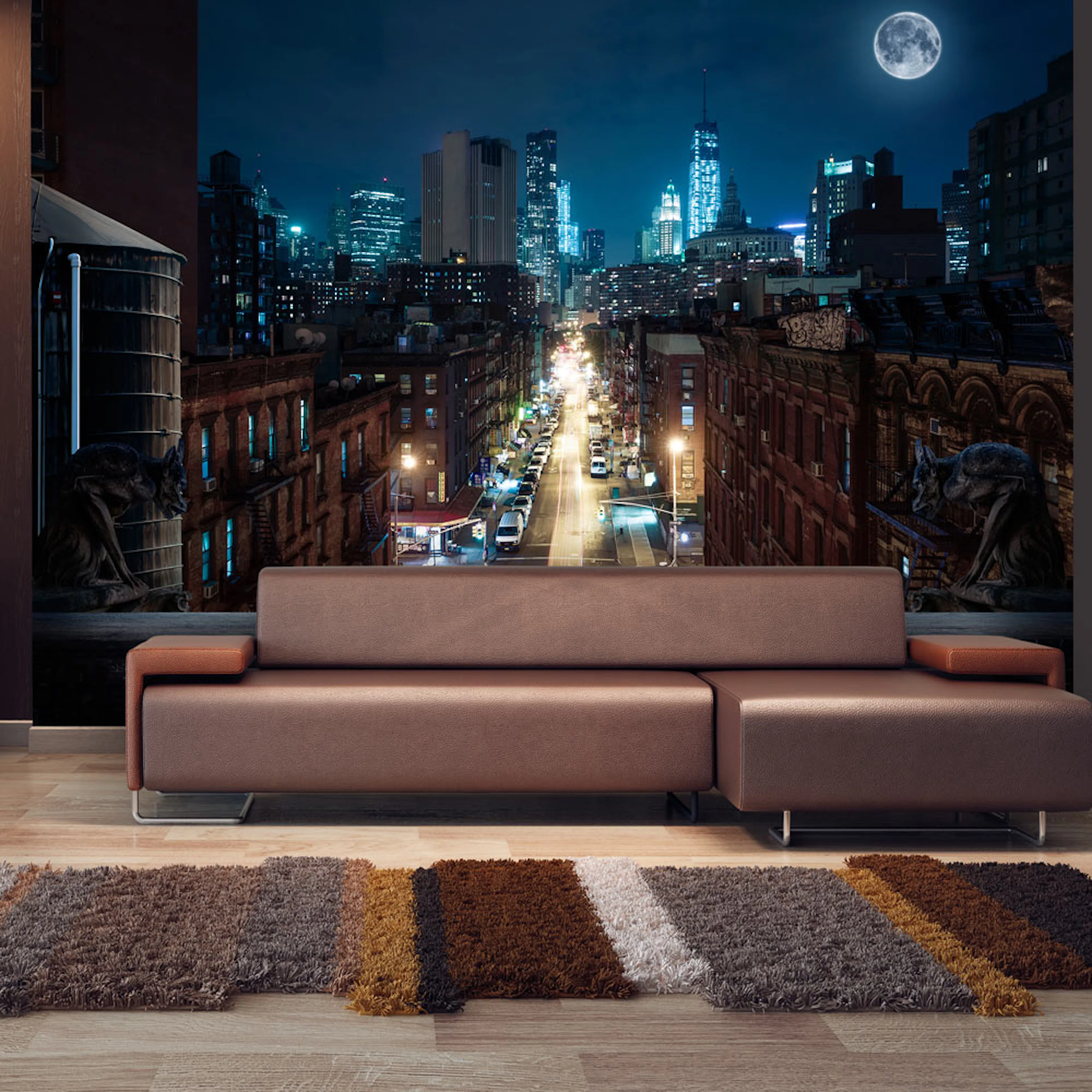 Fototapet Arkiio Självhäftande Sleepy New York