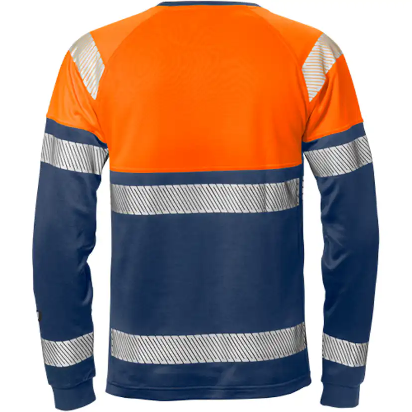 Varsel långärmad T-shirt 7519 THV, kl 1 Storlek: XL, Orange/Marinblå