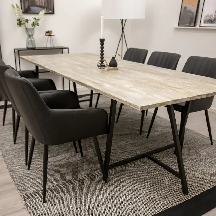 Matgrupp Venture Home Jenni med 6 Corina Stolar Konstläder